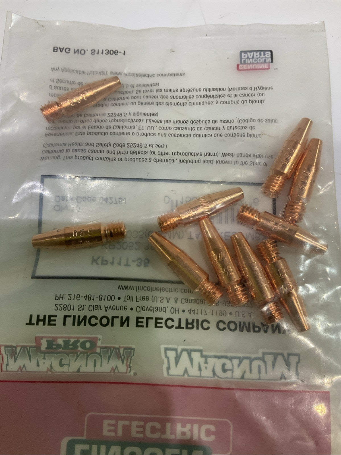 LINCOLN ELECTRIC  KP11T-35  TAPERED  CONTACT  TIP MAGNUM 035 LOT OF  11  A9T