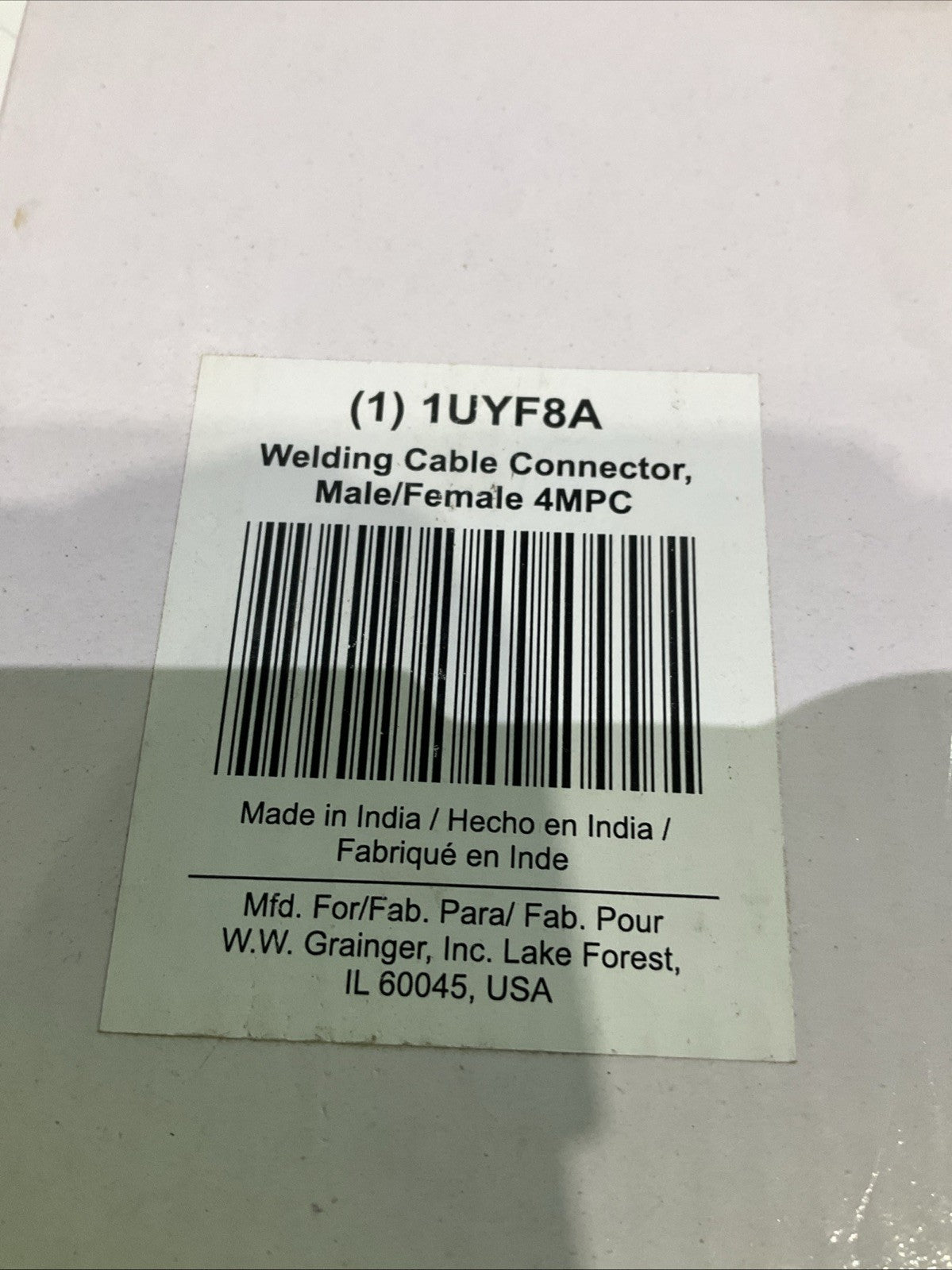 1UYF8 A  WELDING CABLE CONNECTOR  MALE/FEMALE  4MPC  A9T