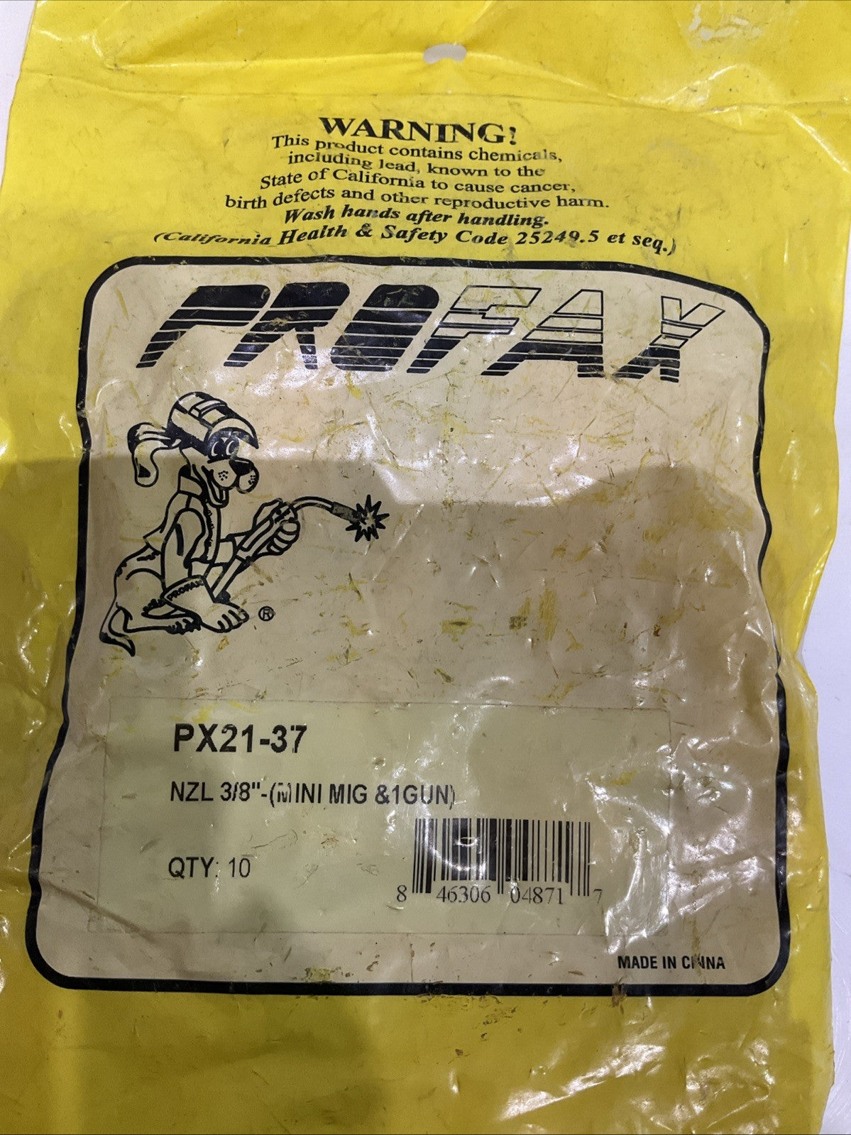 PROFAX  PX21-37  WELDING  NOZZLE  3/8  LOT OF  5  A9T
