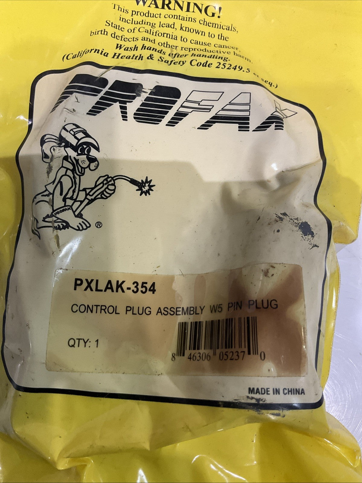 PROFAX  PXLAK-354  CONTROL  PLUG  ASSEMBLY CORD   A9T