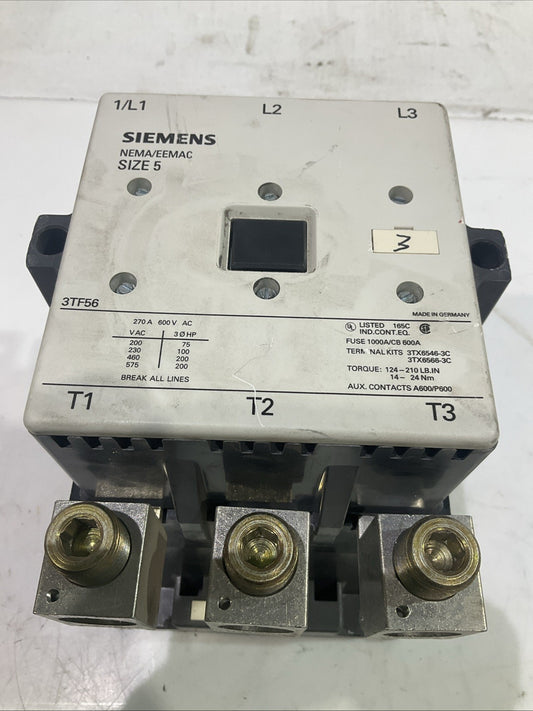SIEMENS  3TF56  MOTOR CONTRACTOR CIRCUIT BREAKER F2M