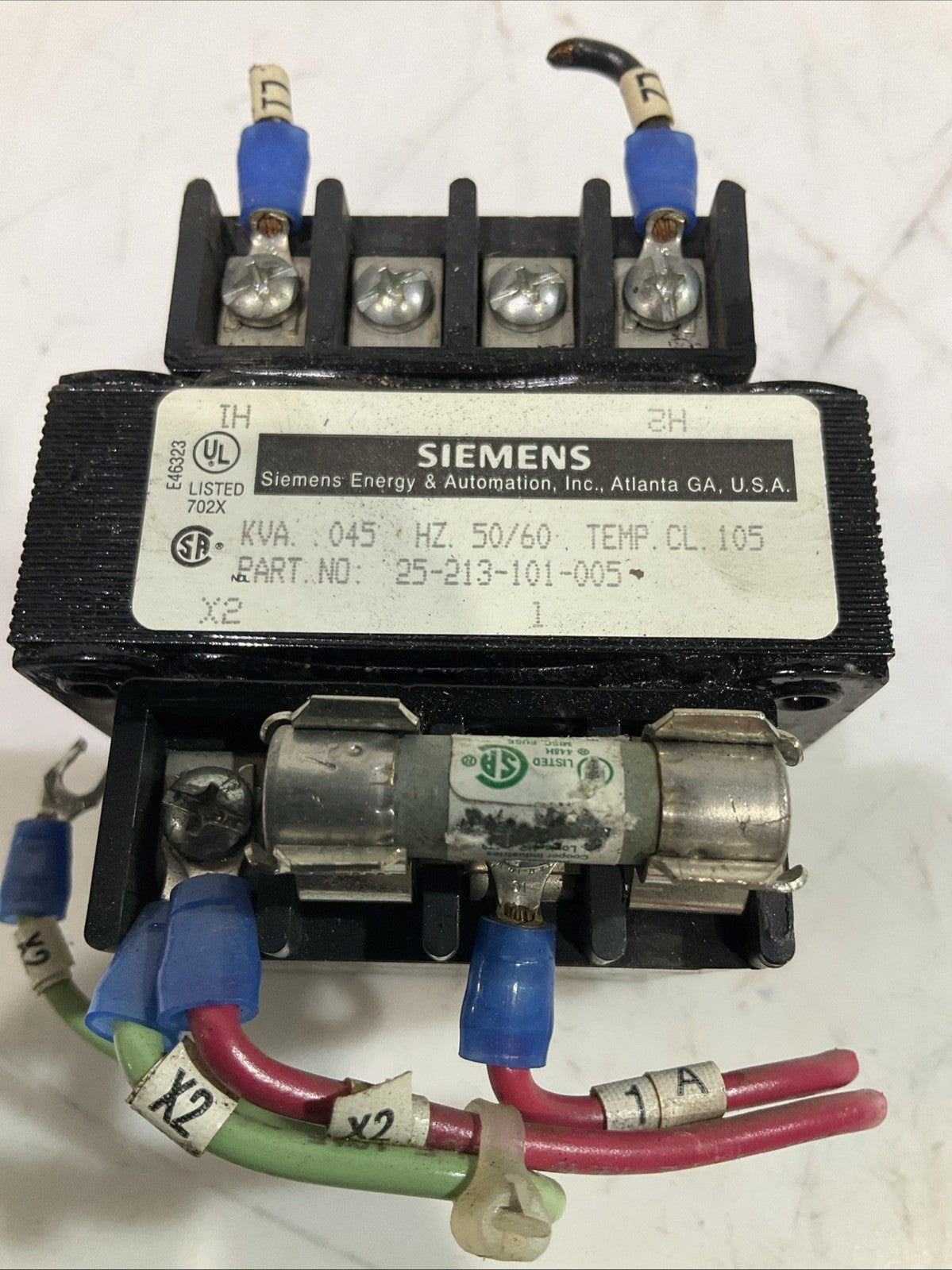 SIEMENS   25-213-101-005  CONTROL  POWER  TRANSFORMER  HZ50/60  F2M