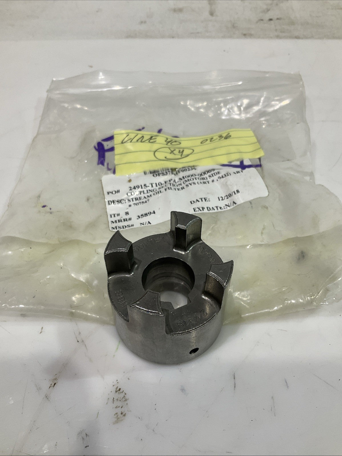 HBE SOFTEX  24/30S  FLANFE  COUPLING  JAW  LOT OF 4  J8K
