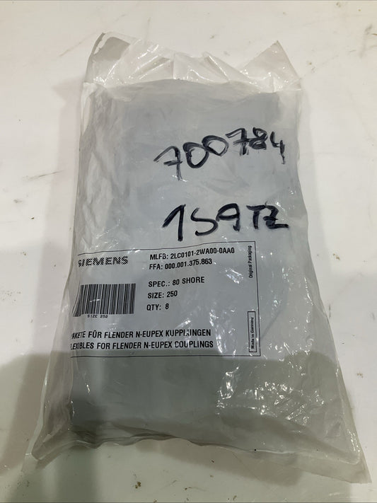 SIEMENS  2LC0101-2WA00-0AA0  FLENDER  COUPLINGS SIZE 250  LOT OF 8  J8K