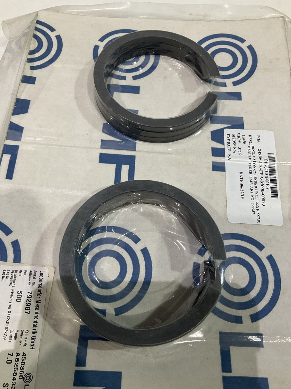 LMF  24915-T10-FPA-M000-00073  PISTON  CYLINDER UNIT RING  LOT OF  7 J8K
