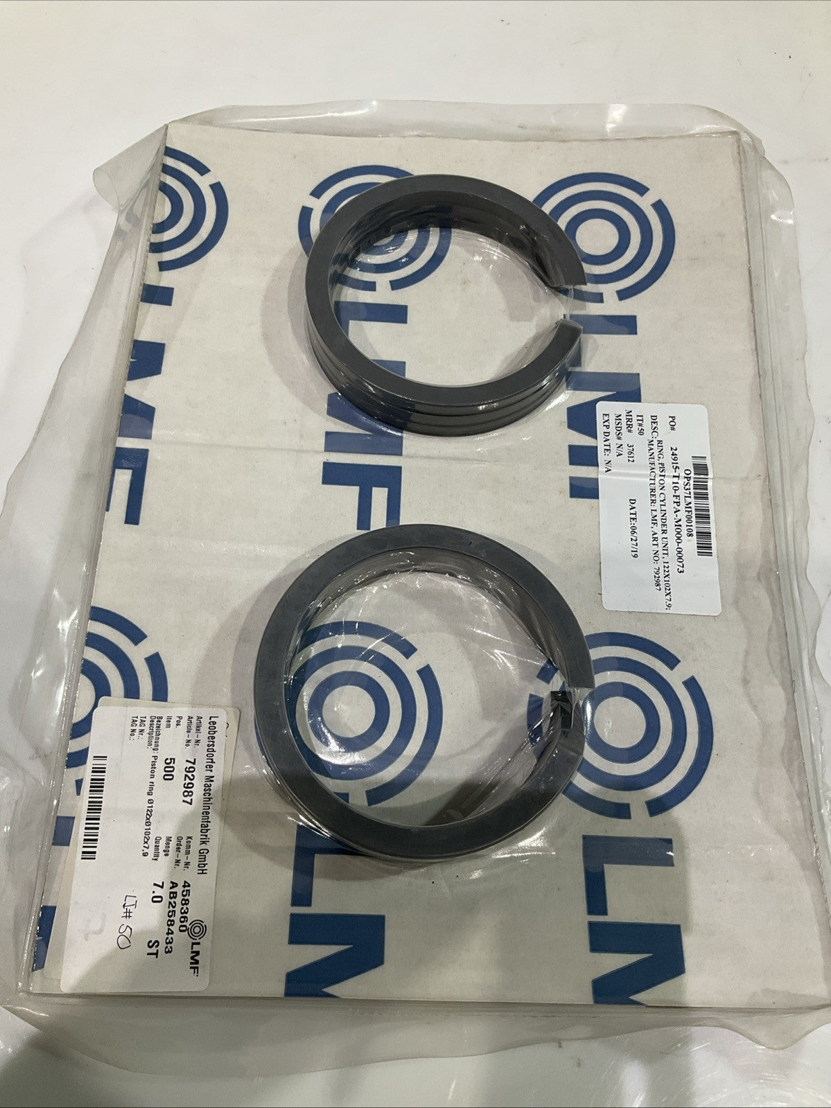 LMF  24915-T10-FPA-M000-00073  PISTON  CYLINDER UNIT RING  LOT OF  7 J8K