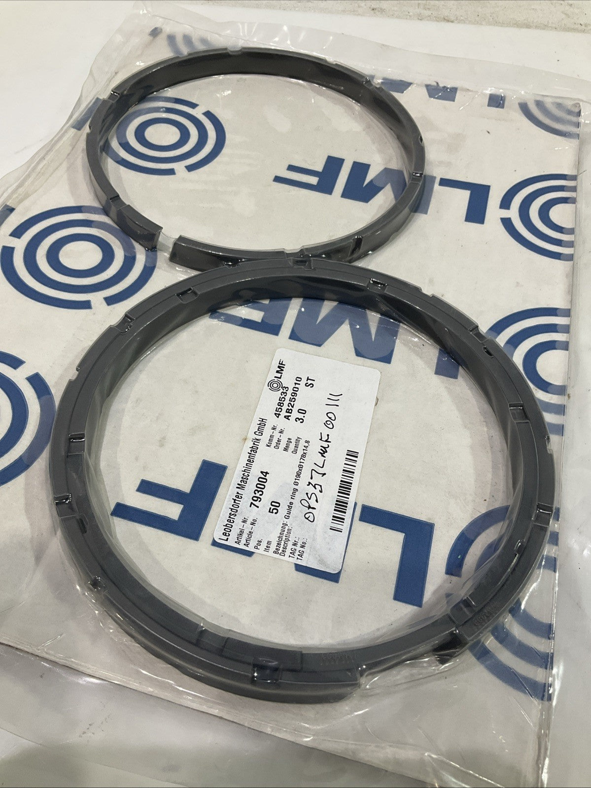 LMF  793004  GUIDE  RING  190X178X14.8  LOT  OF 3  J8K
