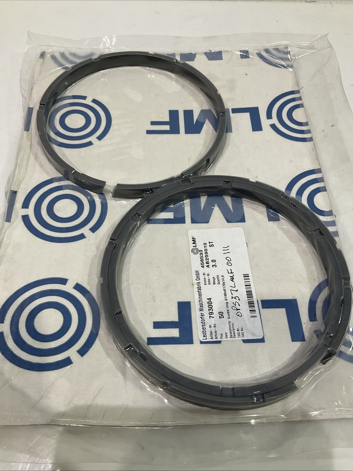 LMF  793004  GUIDE  RING  190X178X14.8  LOT  OF 3  J8K