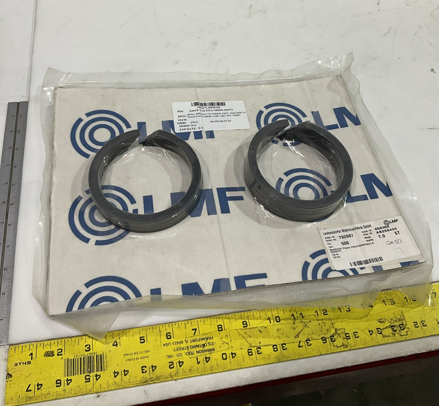 LMF  24915-T10-FPA-M000-00073  PISTON  CYLINDER UNIT RING  LOT OF  7 J8K