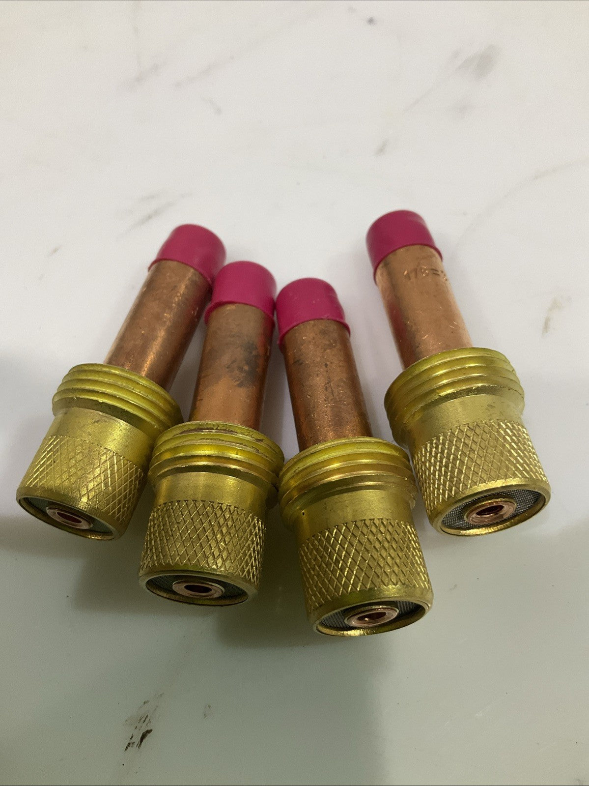 SOUTH WELD  45V27  1/8" GAS LENS  COLLET  BODY  FOR 17,18,26  TORCHES QTY 4  A9T