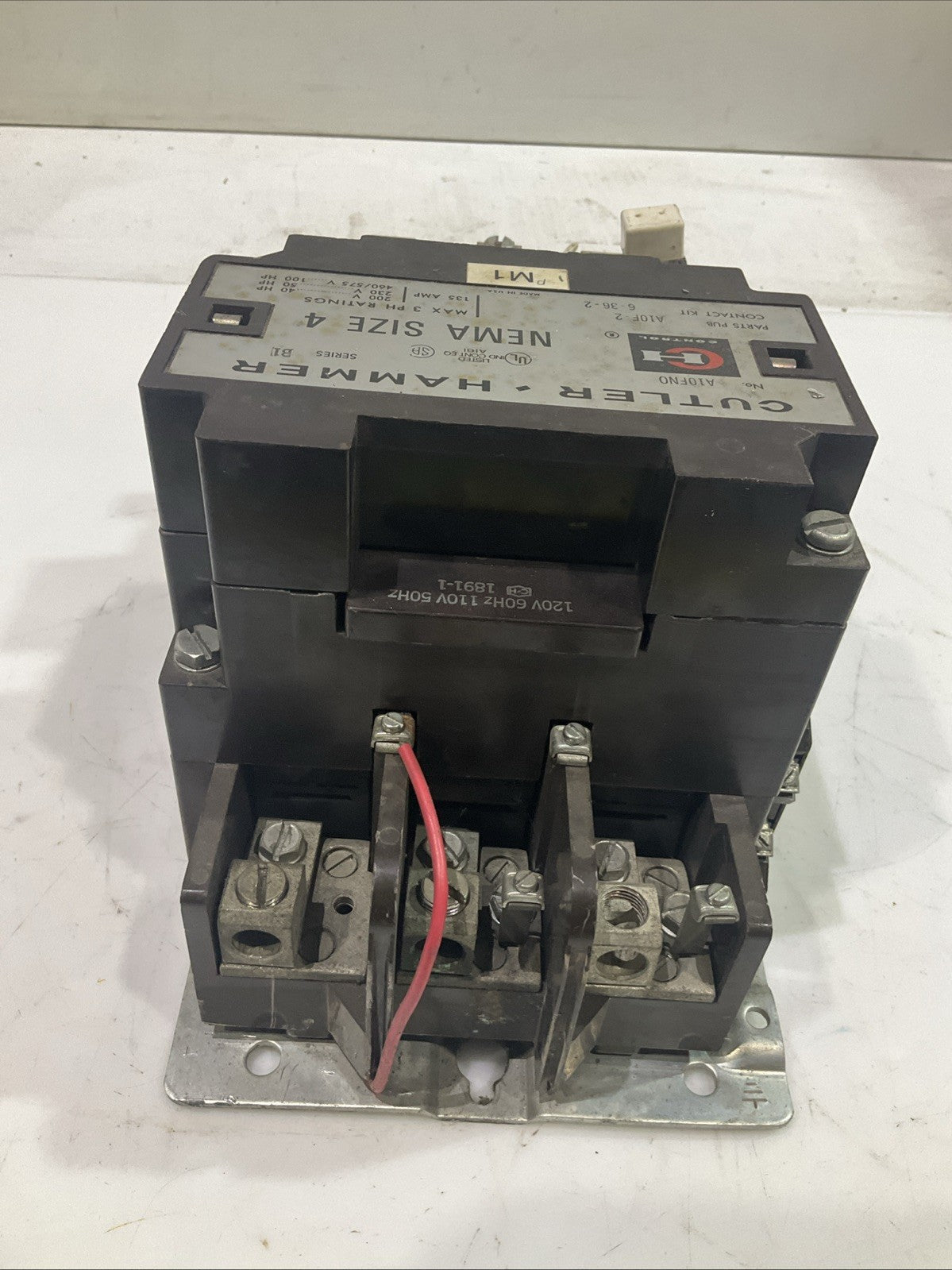 CUTLER - HAMMER  A10F-2  NEMA STARTED SIZE 4  STARTER  460/575V  135AMP  Y2M