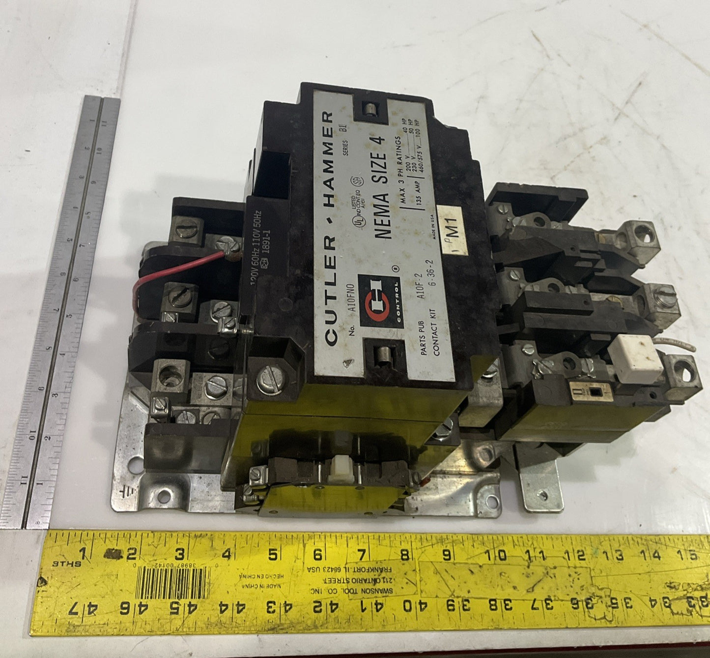 CUTLER - HAMMER  A10F-2  NEMA STARTED SIZE 4  STARTER  460/575V  135AMP  Y2M