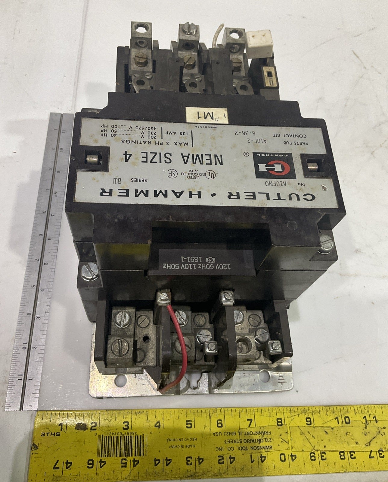 CUTLER - HAMMER  A10F-2  NEMA STARTED SIZE 4  STARTER  460/575V  135AMP  Y2M