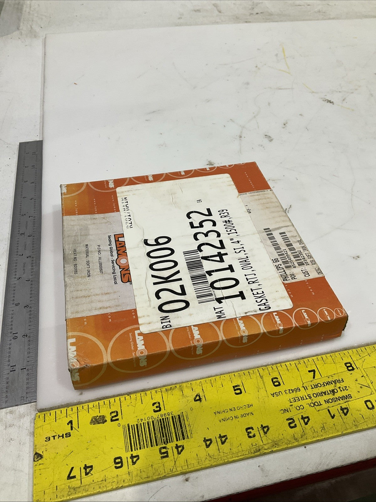 LAMONS  B20855 # R39  OVAL  GASKET  15LB  ANSI 4"  Y2M