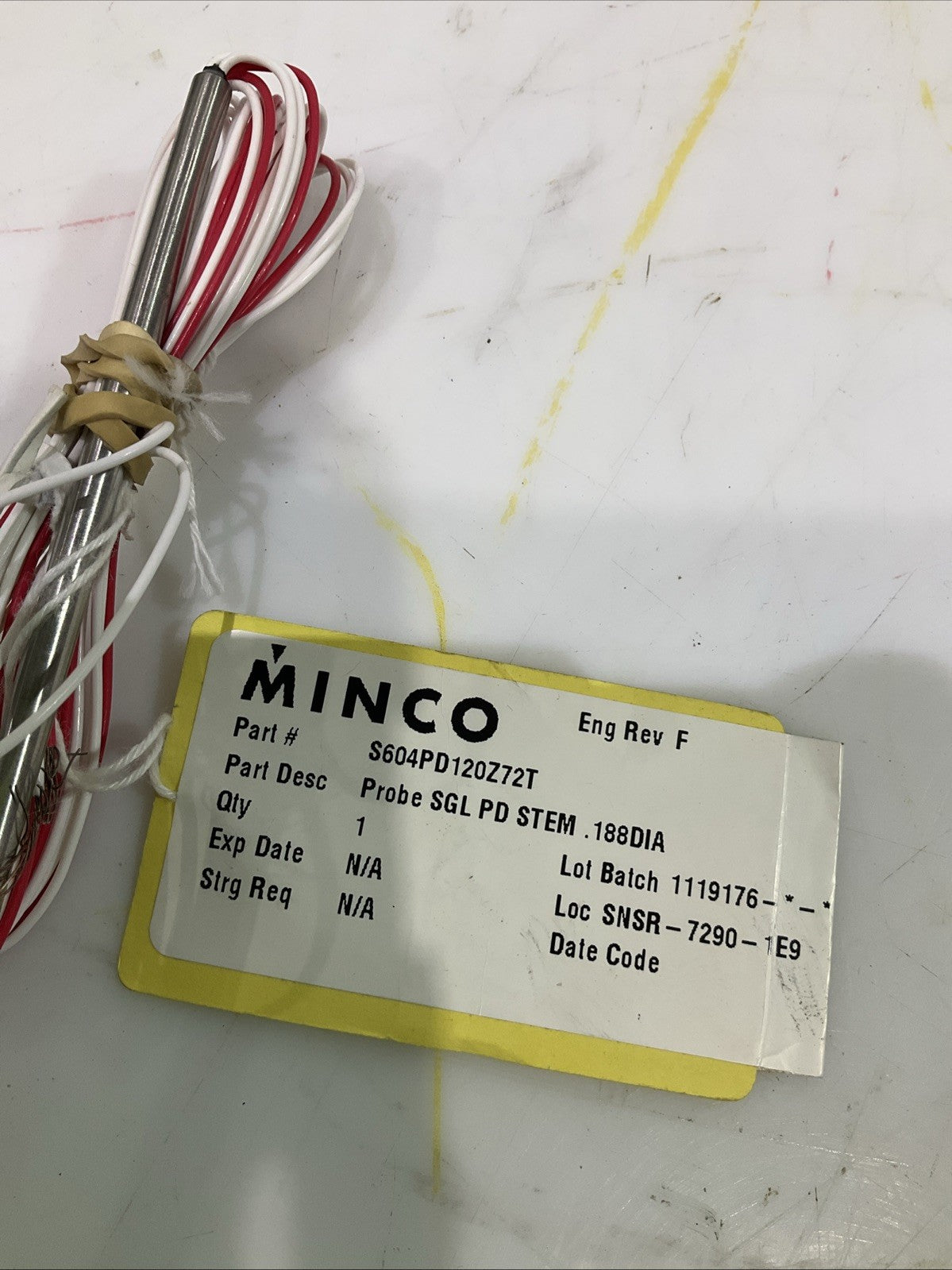 MINGO  S604PD120Z72T  PROBE SGL PD STEM STAINLESS STEEL FLUID SYTEM    J8K