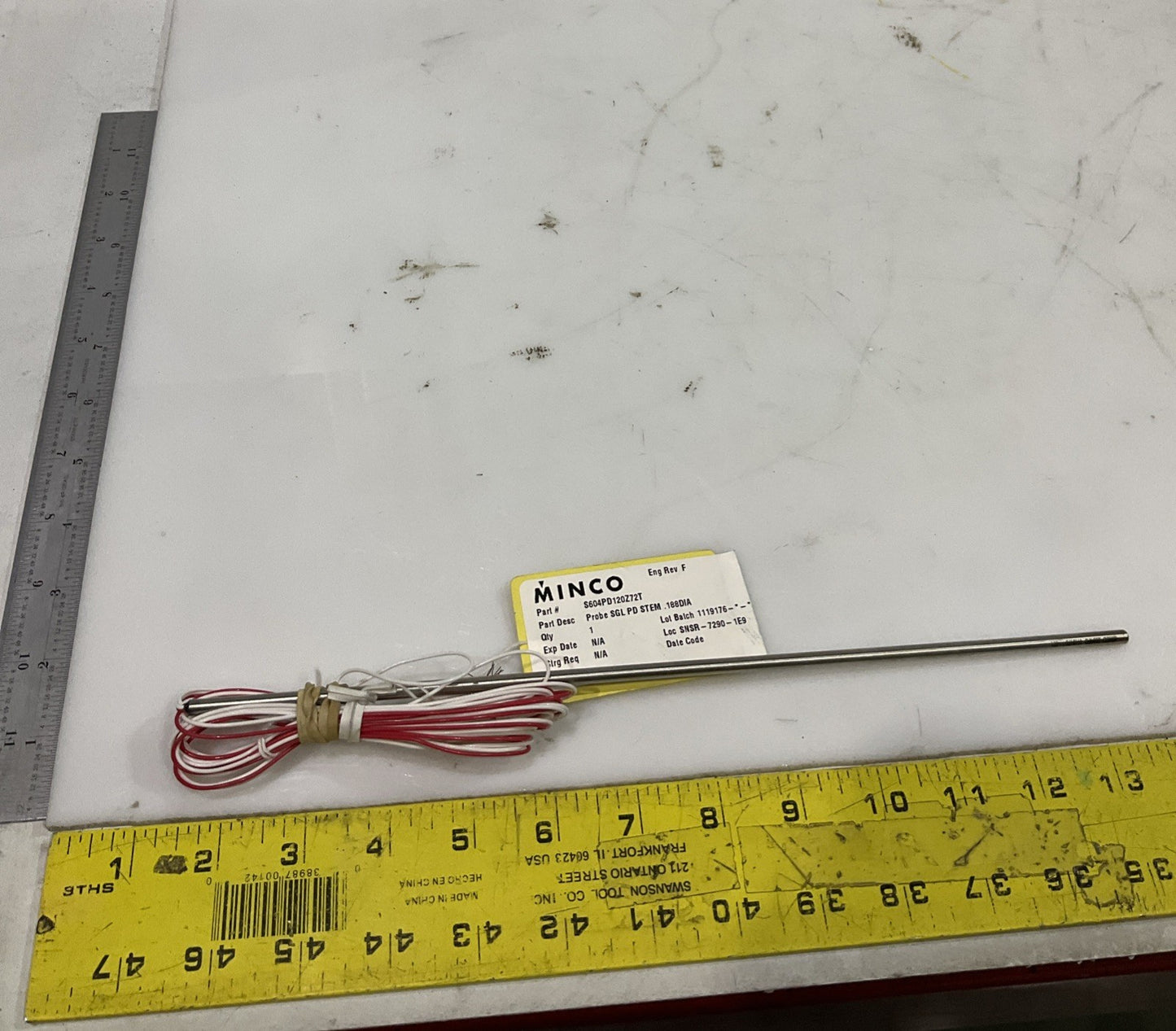 MINGO  S604PD120Z72T  PROBE SGL PD STEM STAINLESS STEEL FLUID SYTEM    J8K