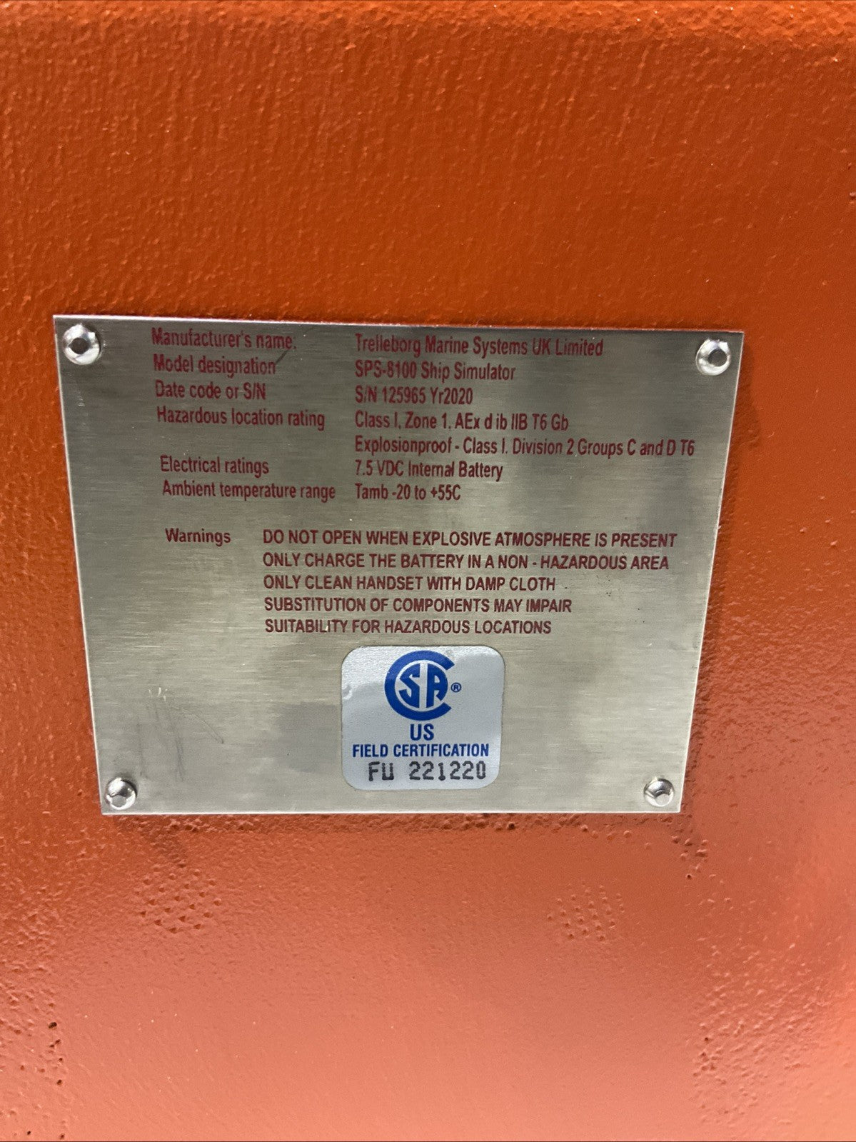 ADALET  XJHBGCHXN4 SB1070 FIBER OPTIC ACTIVE TEST UNIT  SPS-8100  SIMULATOR J8K