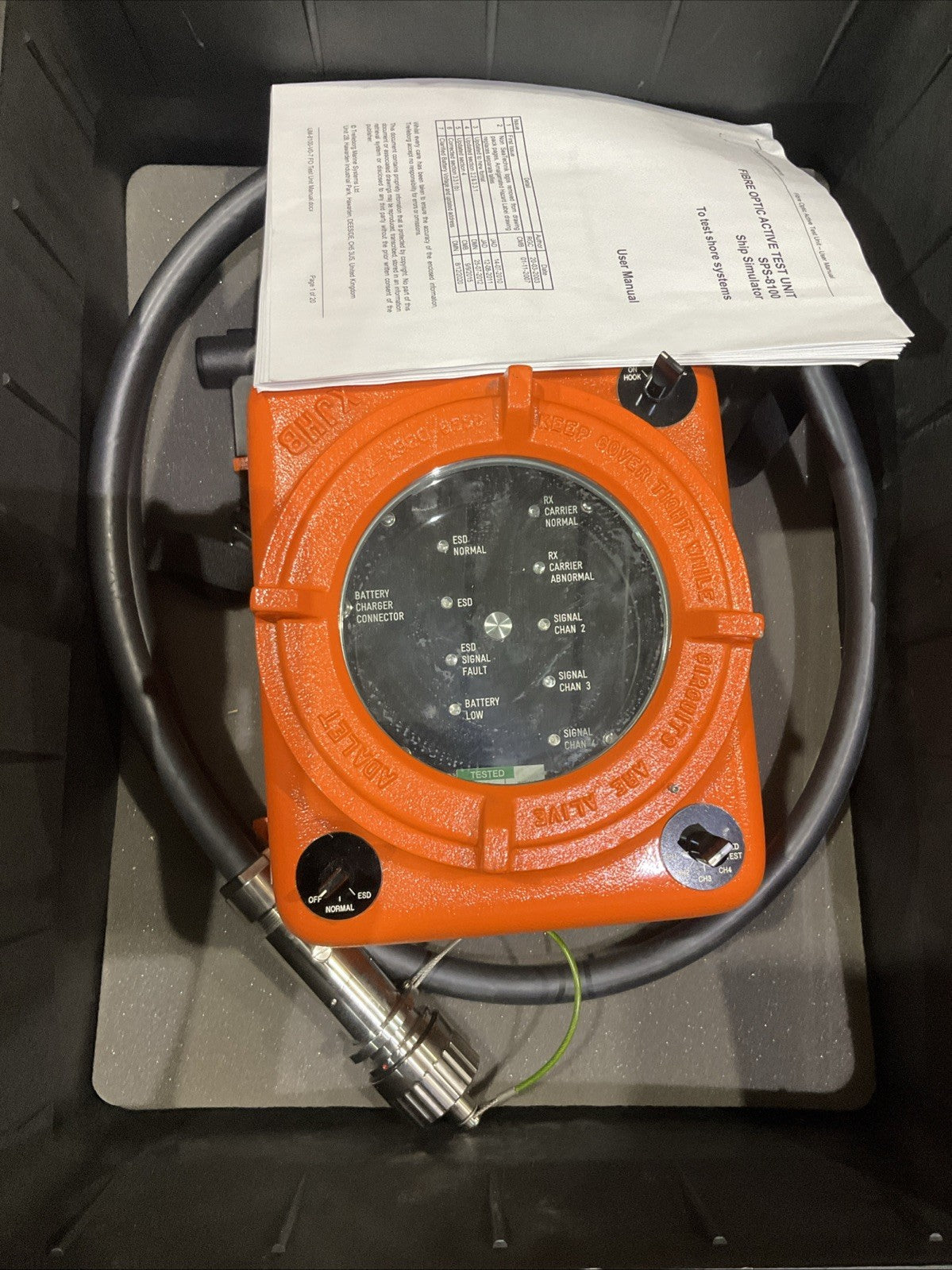 ADALET  XJHBGCHXN4 SB1070 FIBER OPTIC ACTIVE TEST UNIT  SPS-8100  SIMULATOR J8K