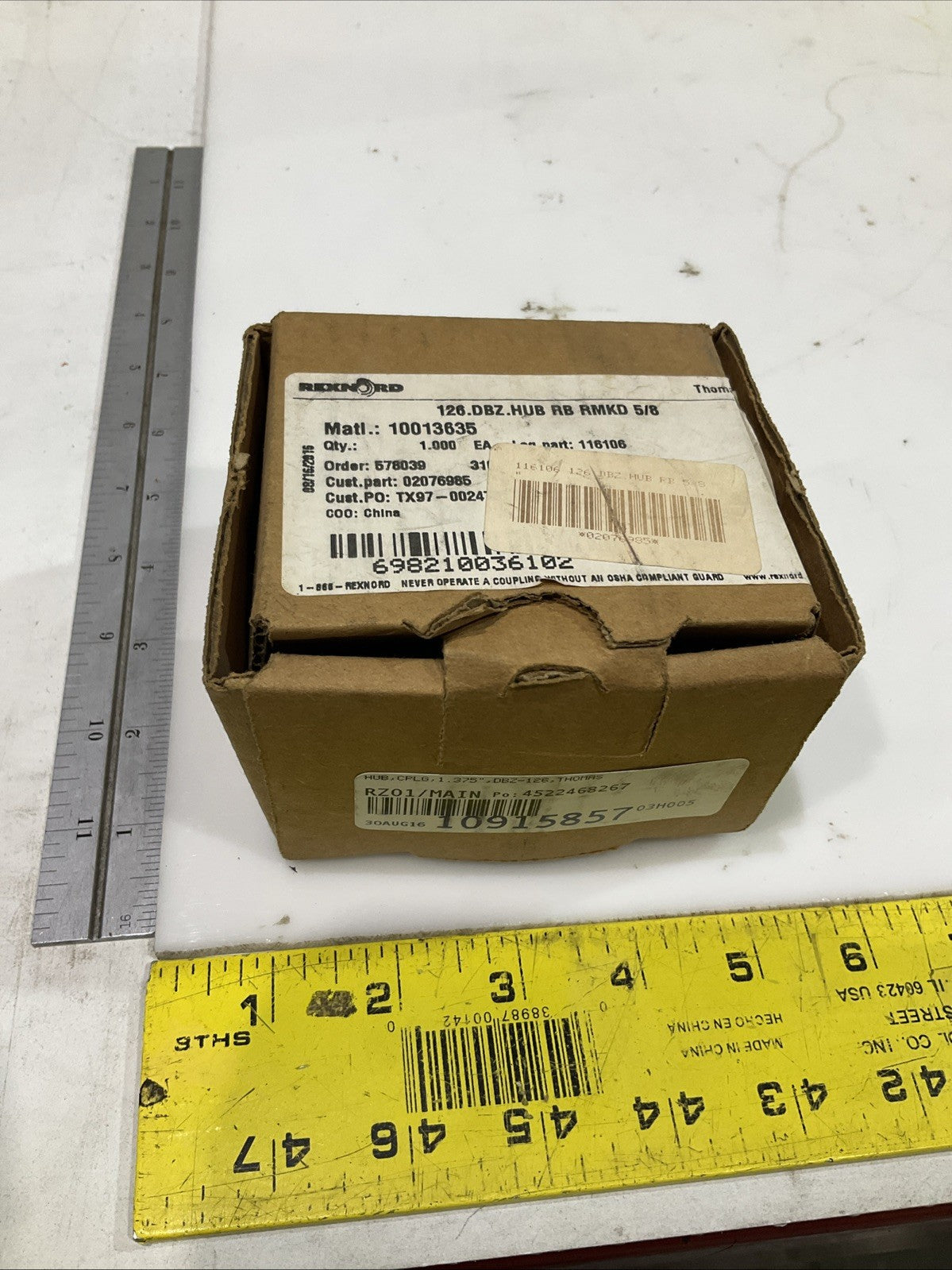 REXNORD  THOMAS 126.DBZ  10013635  HUB,CPLG 1.375 DBZ  128  Y2M