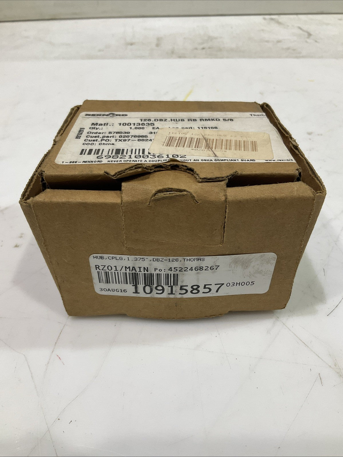 REXNORD  THOMAS 126.DBZ  10013635  HUB,CPLG 1.375 DBZ  128  Y2M