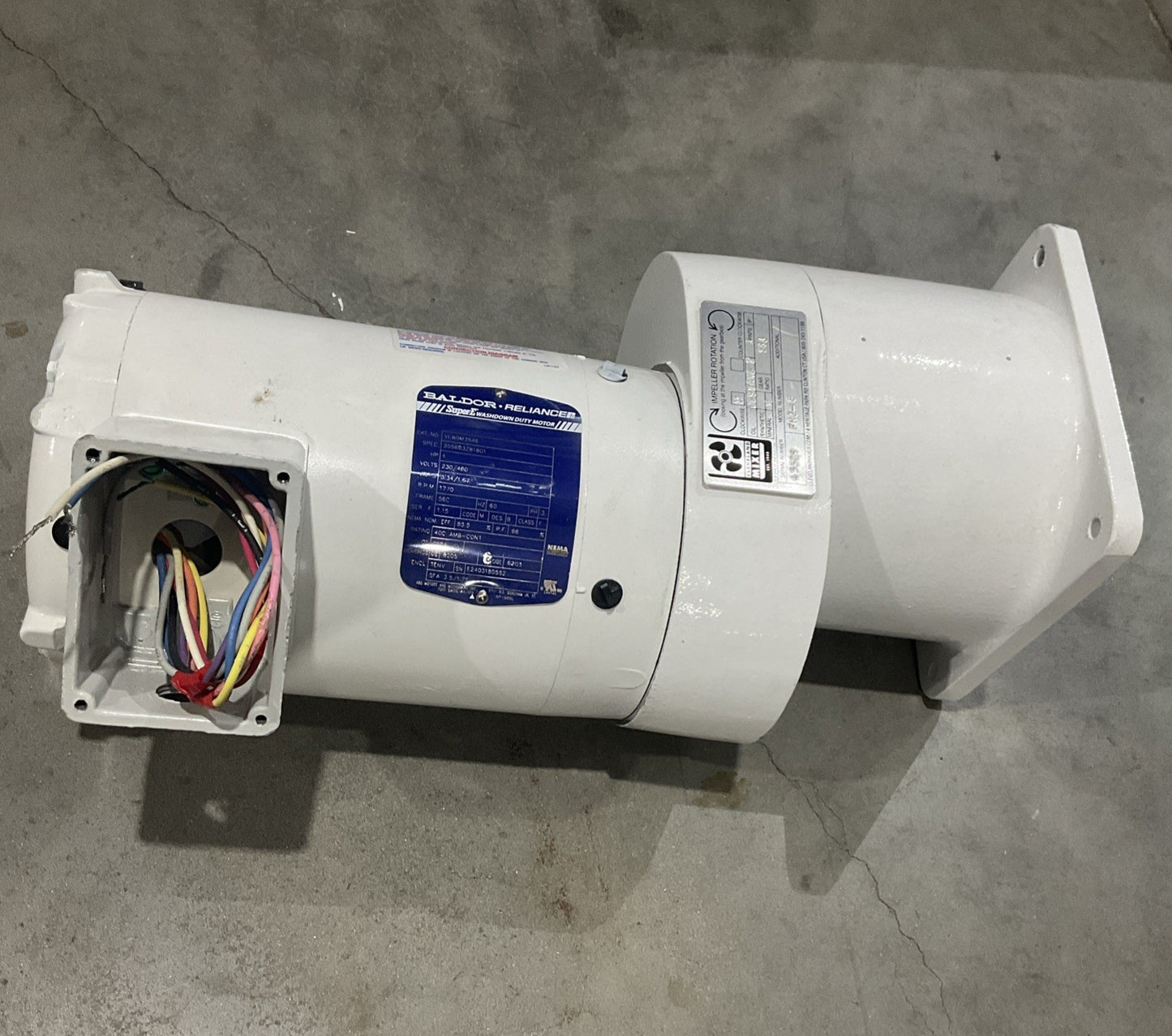 BALDOR-RELIANCE   VEWDM3546 AC 1HP MOTOR W/ CLEVELAND MIXER FRG-5  V2M