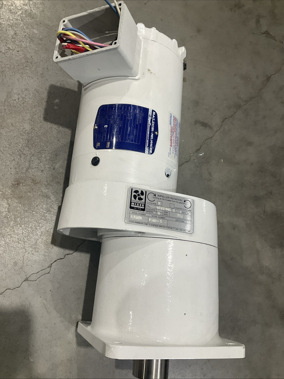 BALDOR-RELIANCE   VEWDM3546 AC 1HP MOTOR W/ CLEVELAND MIXER FRG-5  V2M