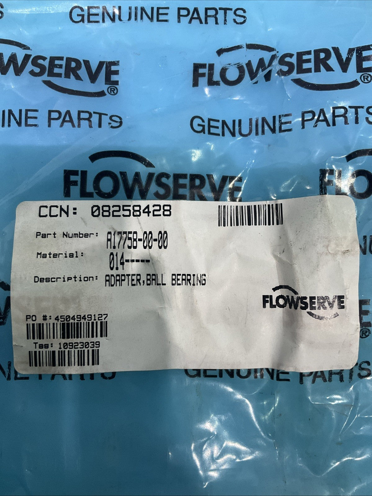 FLOWSERVE  A17758-00-00- 08258428  ADAPTER BALL BEARING  R5T