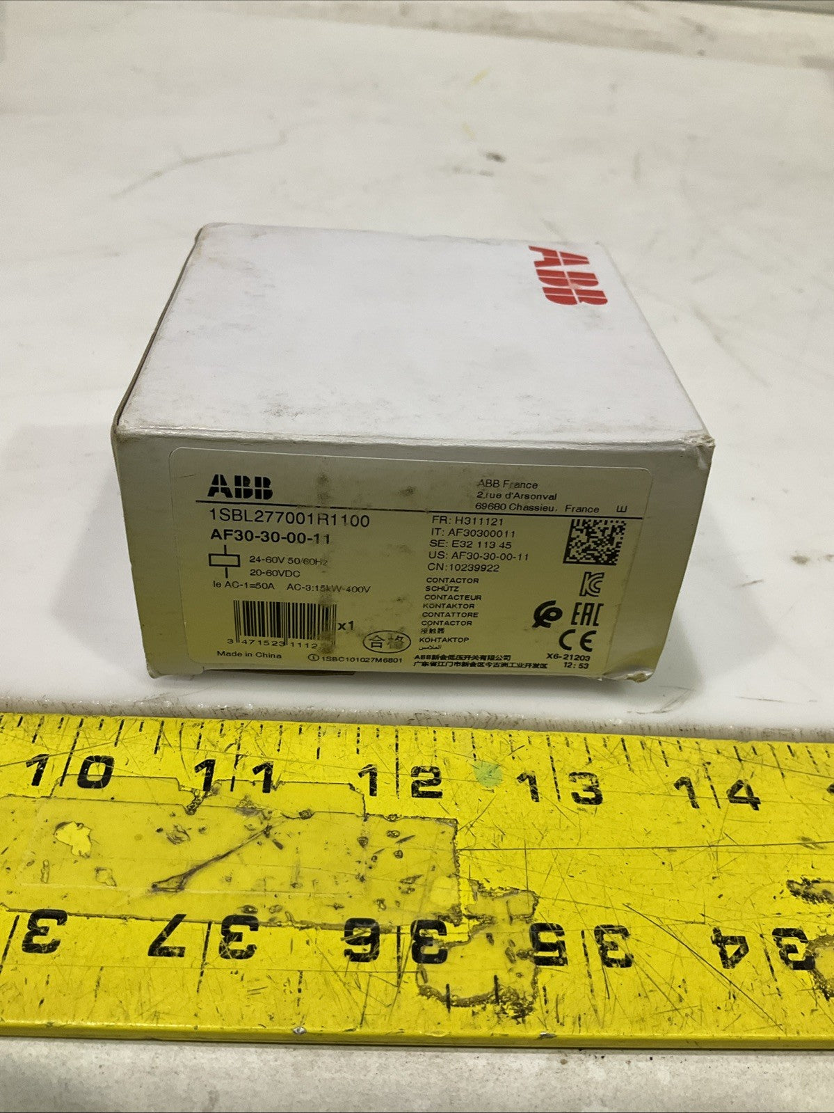 ABB  AF30-30-00-1100  1SBL277001R1100  CONTACTOR  COIL24 60VAC/DC  Q9W