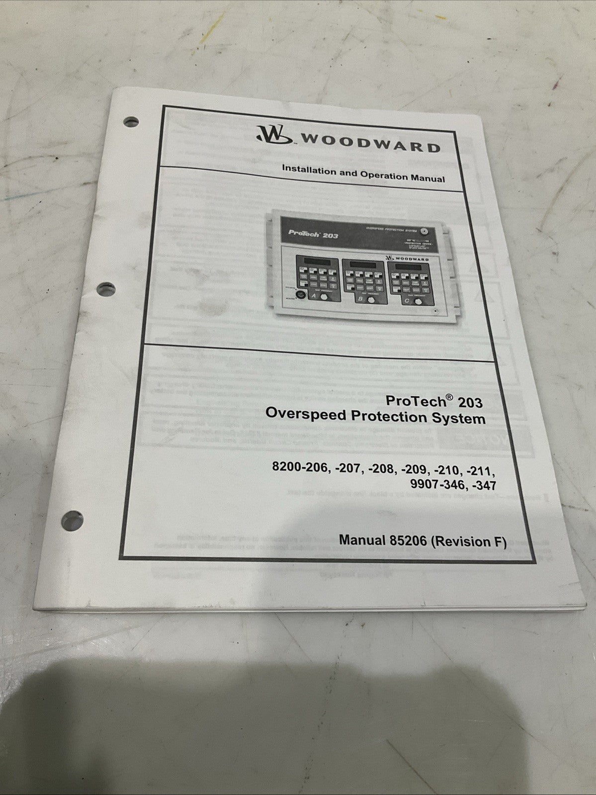 WOODWARD   8200-209  PROTECH 203  OVERSPEED PROTECTION  DEVICE  SYSTEM  R5T