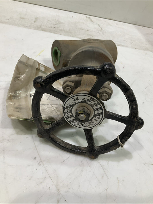 SWI  A105N  BDL-11AC-AB1A SIZE 1”  STEEL  WEDGE GATES  VALVE  Y-GLOBE   V2M