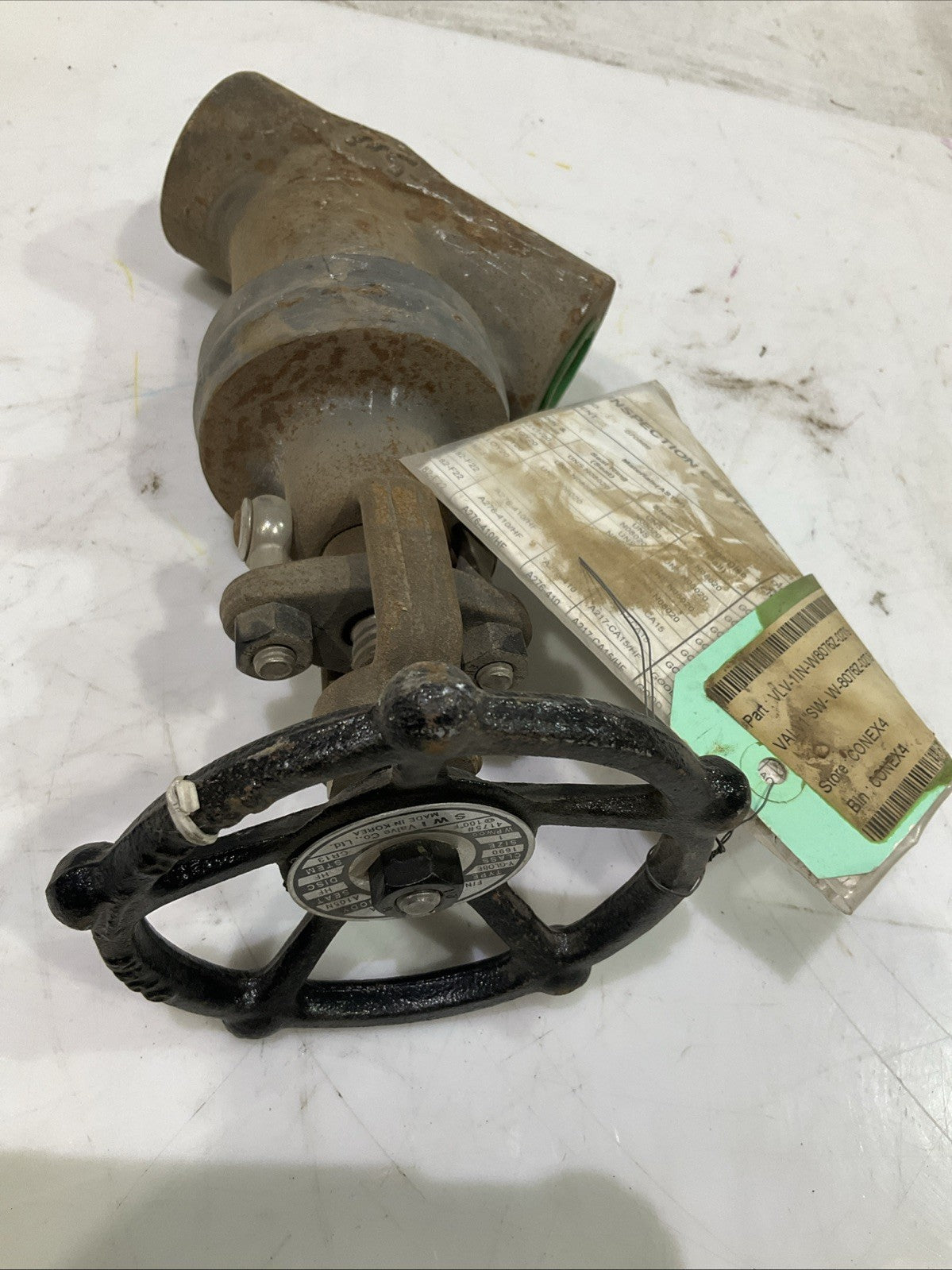 SWI  A105N  BDL-11AC-AB1A SIZE 1”  STEEL  WEDGE GATES  VALVE  Y-GLOBE   V2M