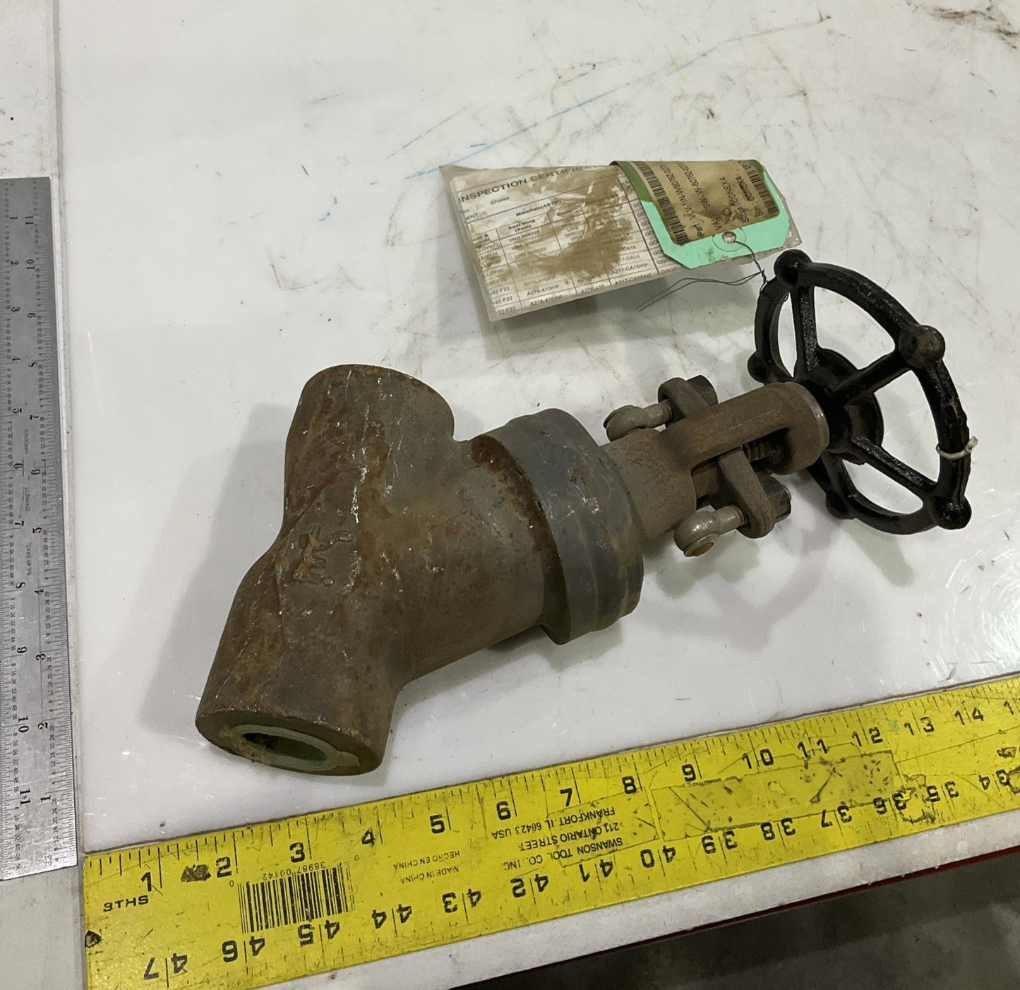 SWI  A105N  BDL-11AC-AB1A SIZE 1”  STEEL  WEDGE GATES  VALVE  Y-GLOBE   V2M