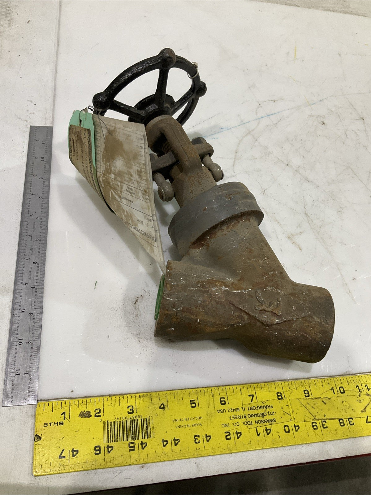SWI  A105N  BDL-11AC-AB1A SIZE 1”  STEEL  WEDGE GATES  VALVE  Y-GLOBE   V2M