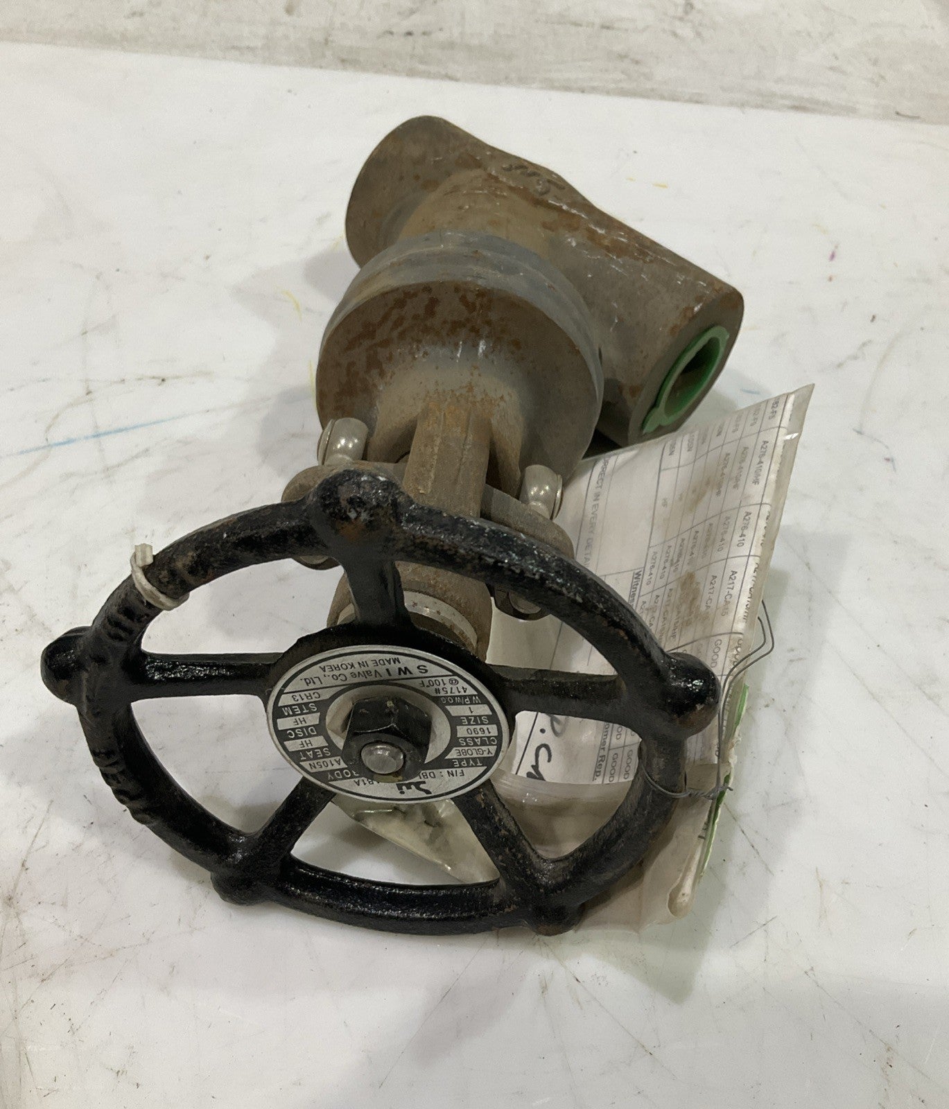 SWI  A105N  BDL-11AC-AB1A SIZE 1”  STEEL  WEDGE GATES  VALVE  Y-GLOBE   V2M