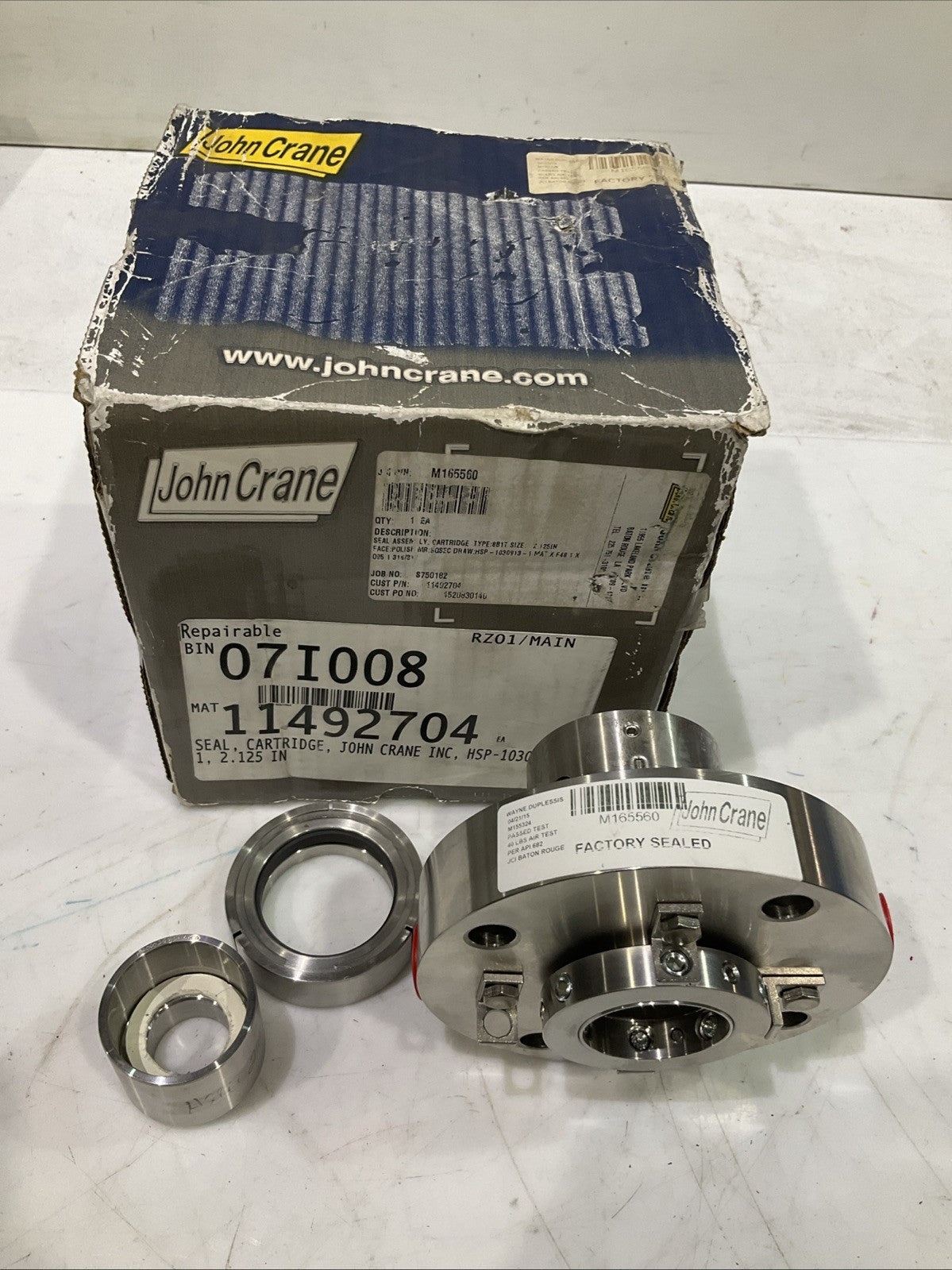 JOHN CRANE  M1655600 11492704 SEAL  CARTRIDGE  TYPE 8B17  2.25IN  R5T