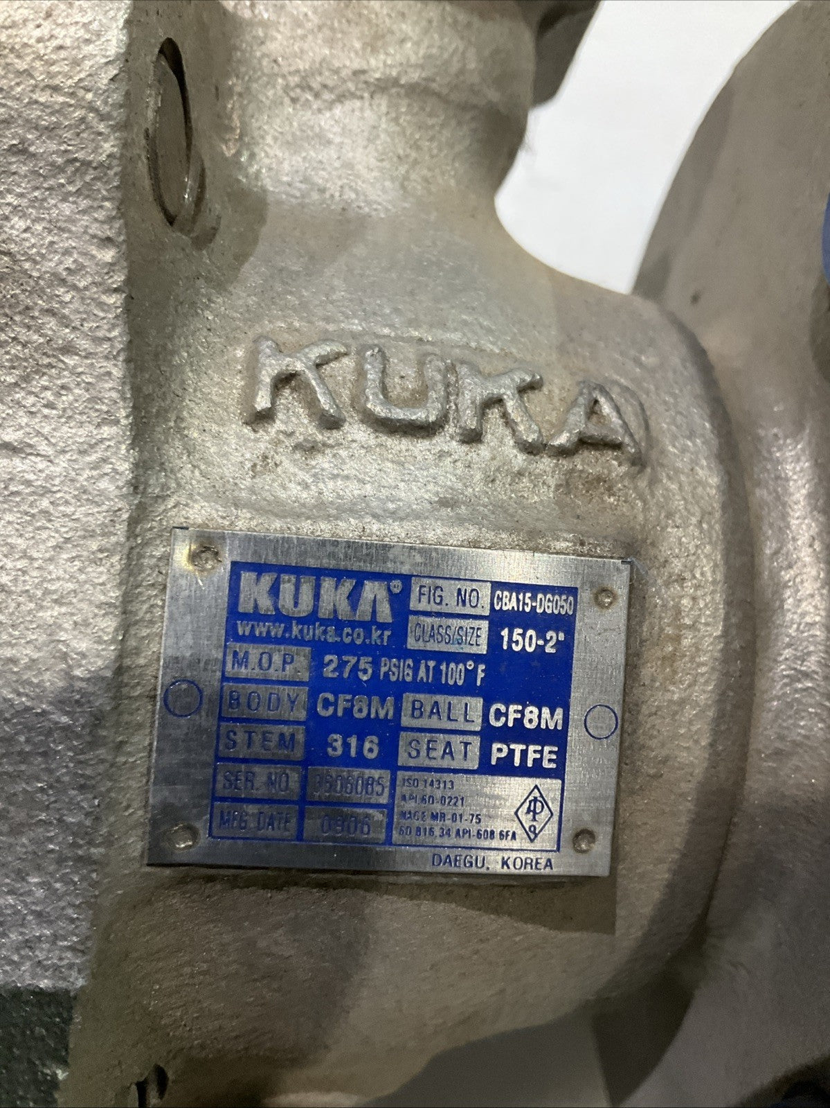 KUKA  CF8M 150 2"  STAINLESS  STEEL  FLANGE  GATE VALVE  V2M