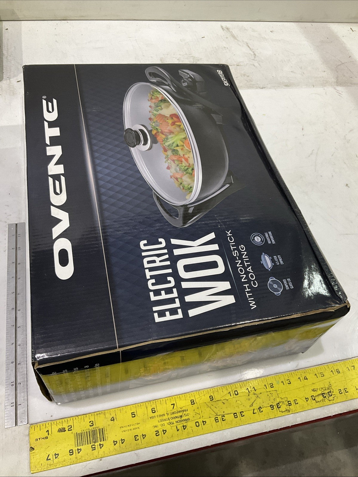 OVENTE  SK3113B  4.5-LITER  ELECTRIC  WORK  WITH NON-STICK  COATING SKILLET  Q9W