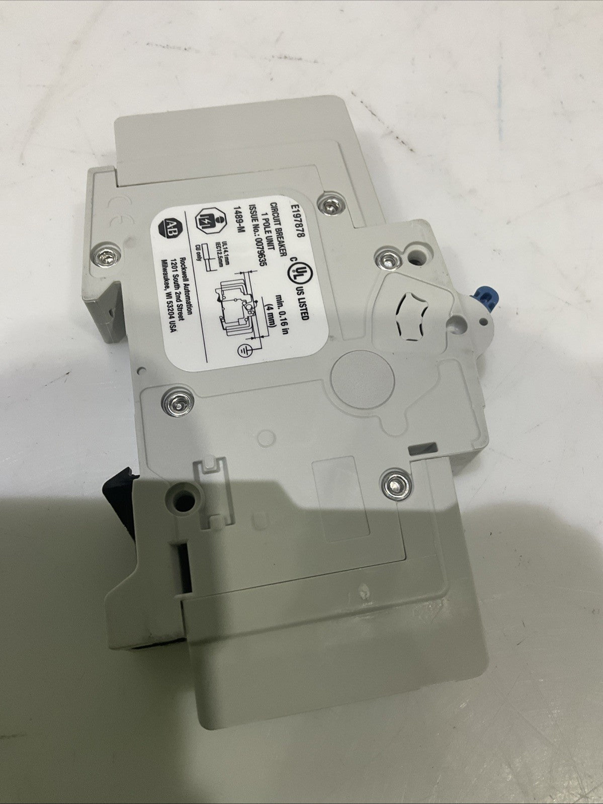 A-B  ALLEN BRADLEY   1489-M1C020   2AMP 1POLE  MINIATURE  CIRCUIT BREAKER  H5P