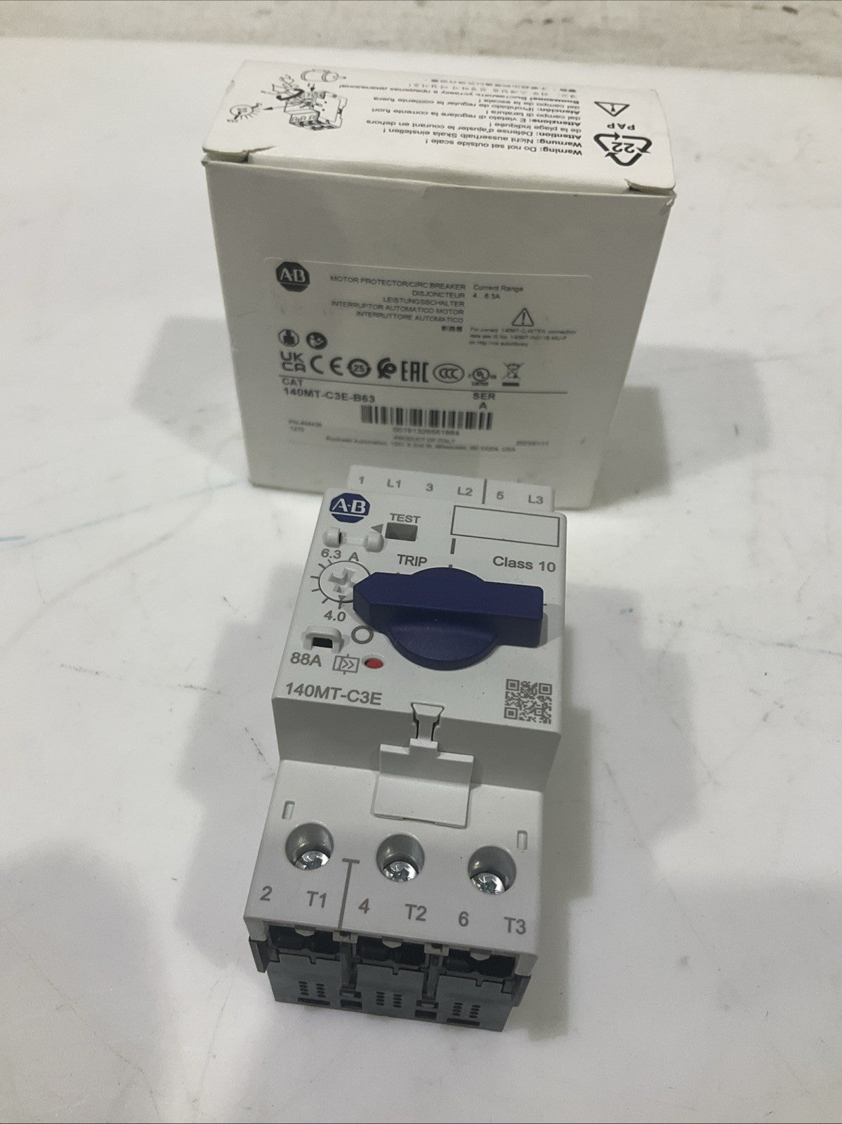 AB- ALLEN  BRADLEY   14OMT-C3E-B63  3POLE C-FRAME  CIRCUIT BREAKER   H5P