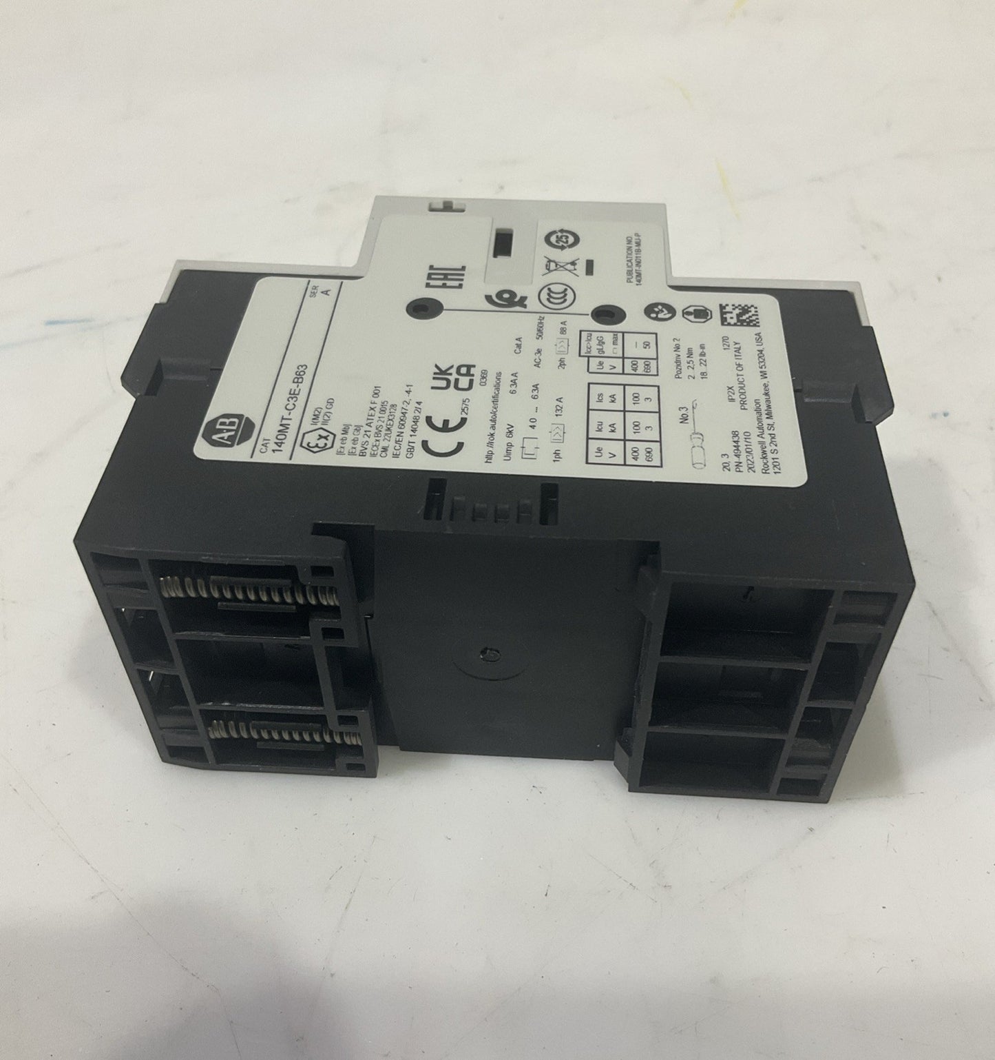 AB- ALLEN  BRADLEY   14OMT-C3E-B63  3POLE C-FRAME  CIRCUIT BREAKER   H5P