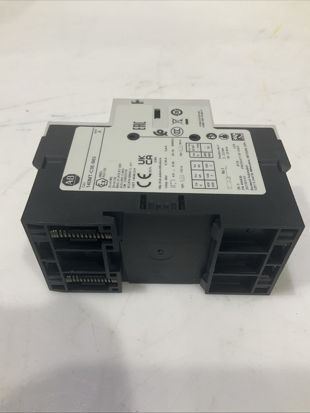 AB- ALLEN  BRADLEY   14OMT-C3E-B63  3POLE C-FRAME  CIRCUIT BREAKER   H5P