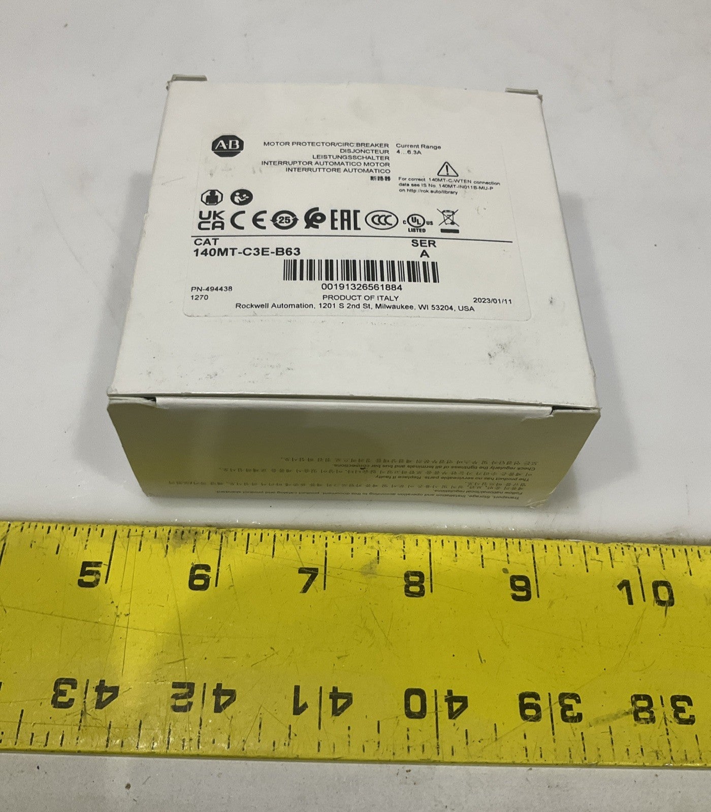 AB- ALLEN  BRADLEY   14OMT-C3E-B63  3POLE C-FRAME  CIRCUIT BREAKER   H5P