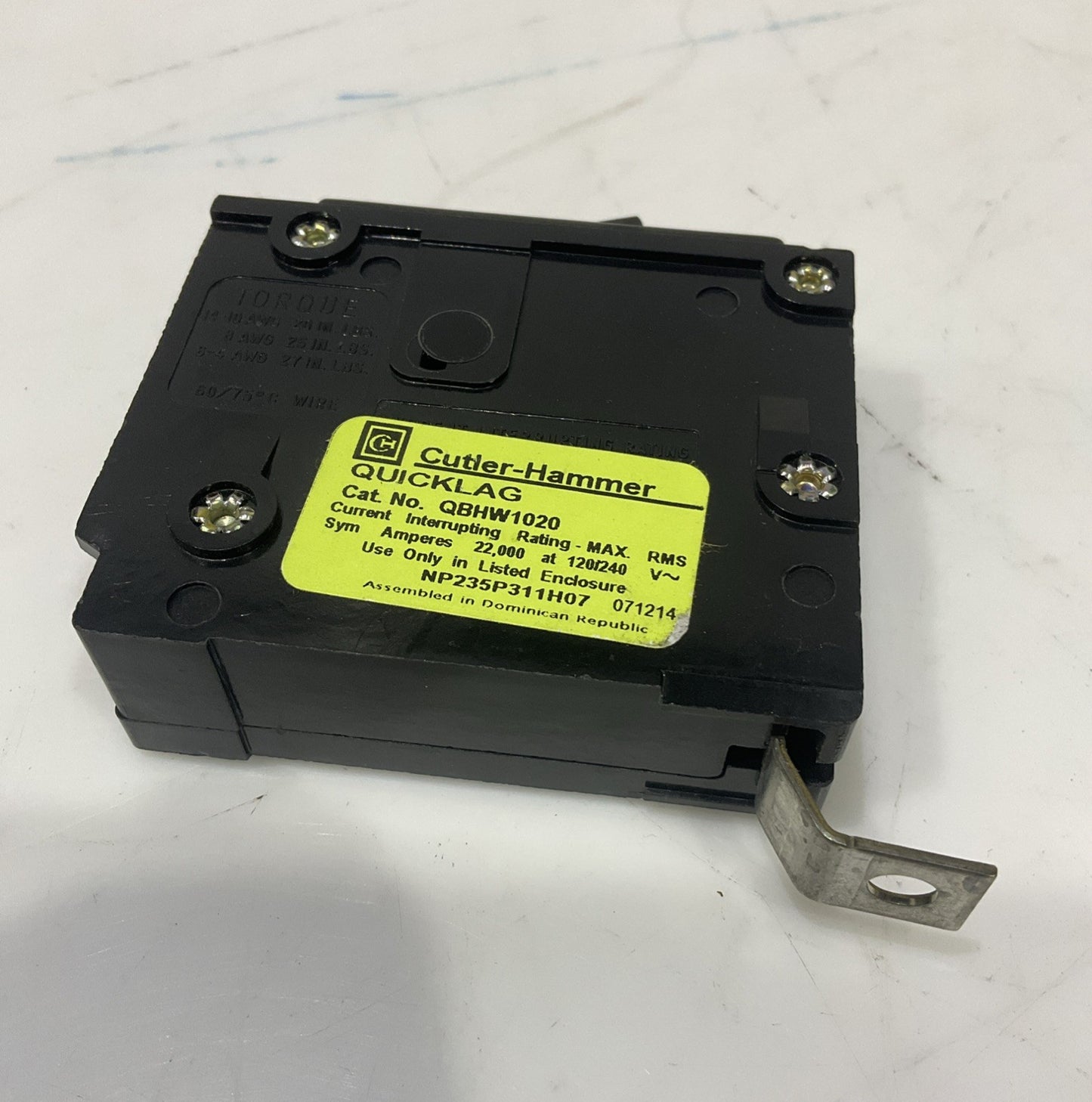 EATON CUTLER-HAMMER QBHW1020 22RMS 20A CIRCUIT BREAKER QUICKLAG  LOT OF 5 H5P