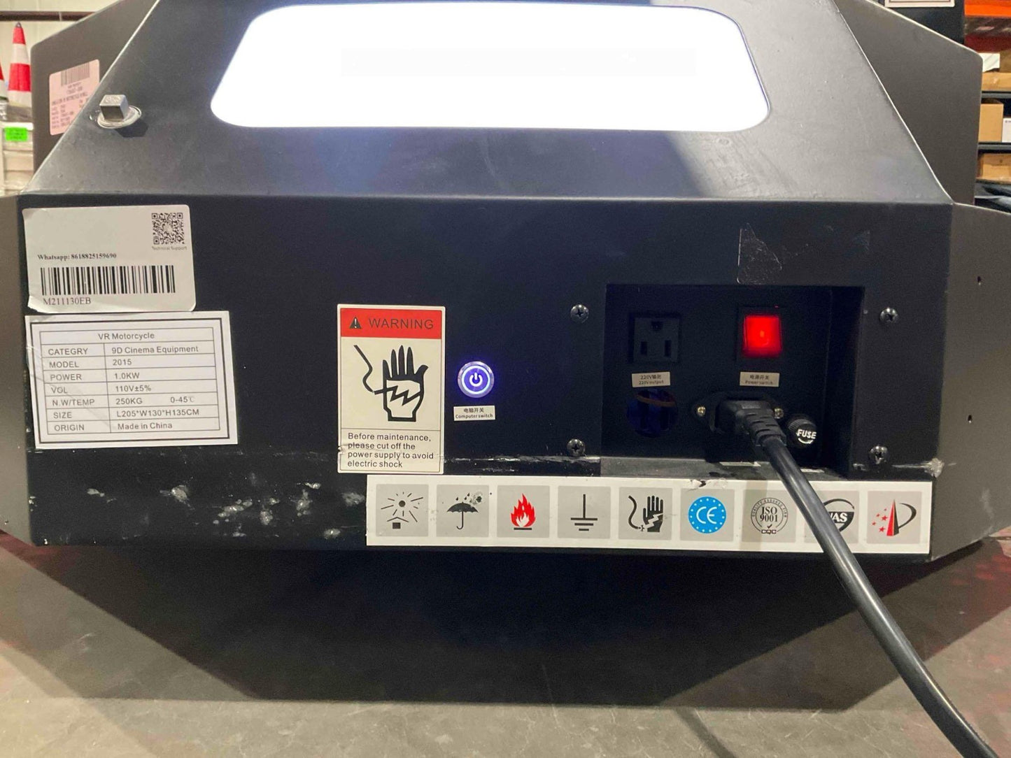 VIRTUAL REALITY VRMOTO MOTORCYCLE SIMULATOR WITH BILL ACCEPTOR