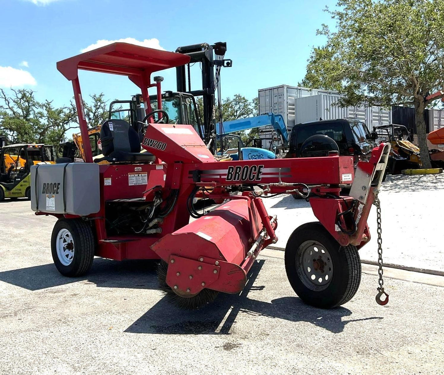 2019 BROCE RIDE ON SWEEPER MODEL BW-260, KUBOTA DIESEL