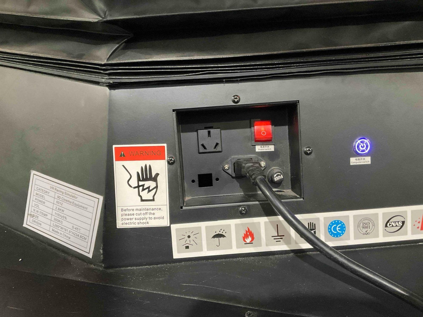 VIRTUAL REALITY VR RACING CAR SIMULATOR WITH BILL ACCEPTOR