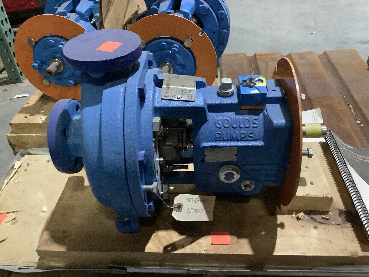 GOULD PUMPS 3196 CENTRIFUGAL PUMP 1X1.5-8 SIZE 3500RPM 77GPM 375PSIG