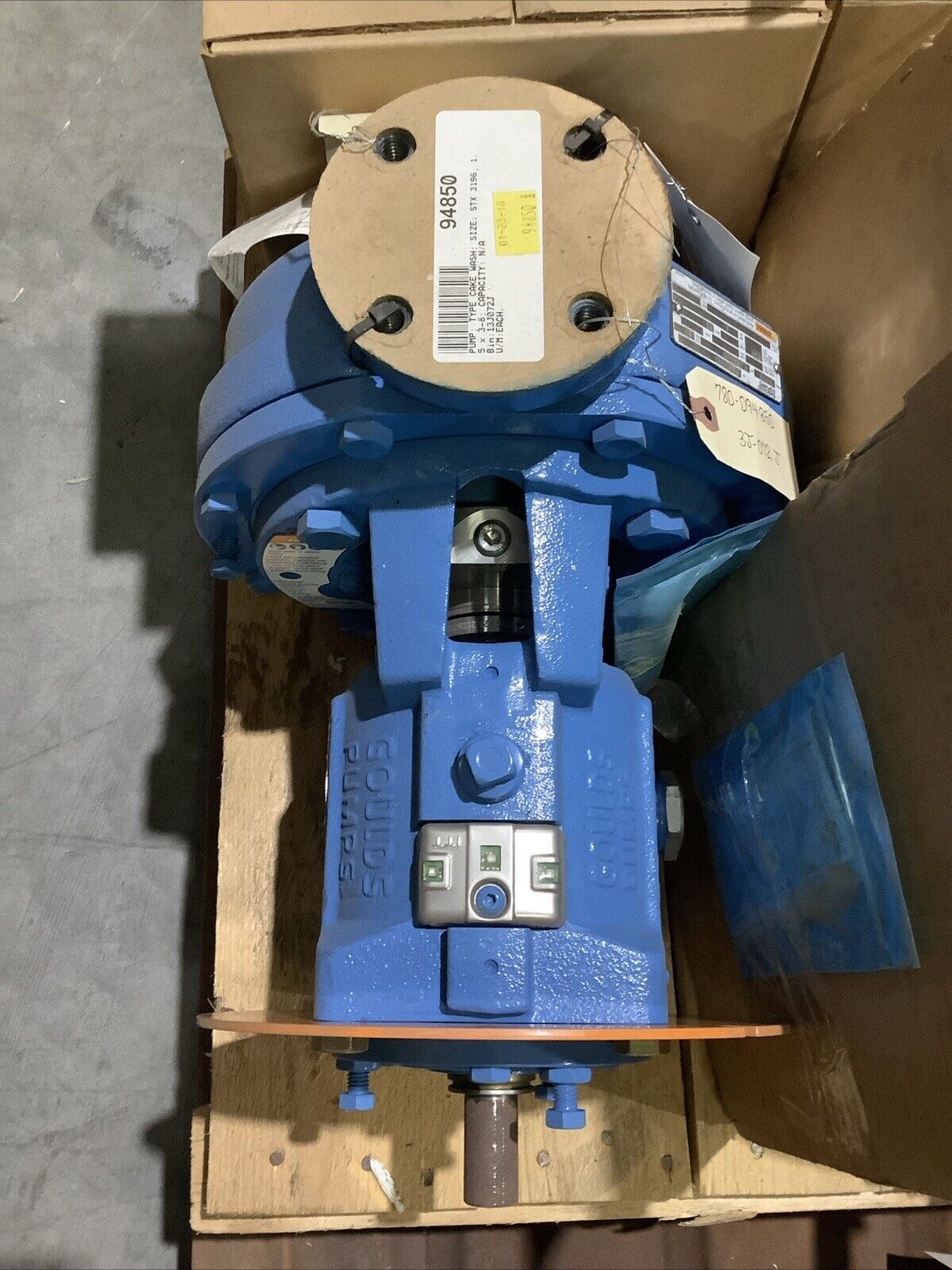 GOULD PUMPS 3196 CENTRIFUGAL PUMP 1.5X3-8 SIZE 250PSIG