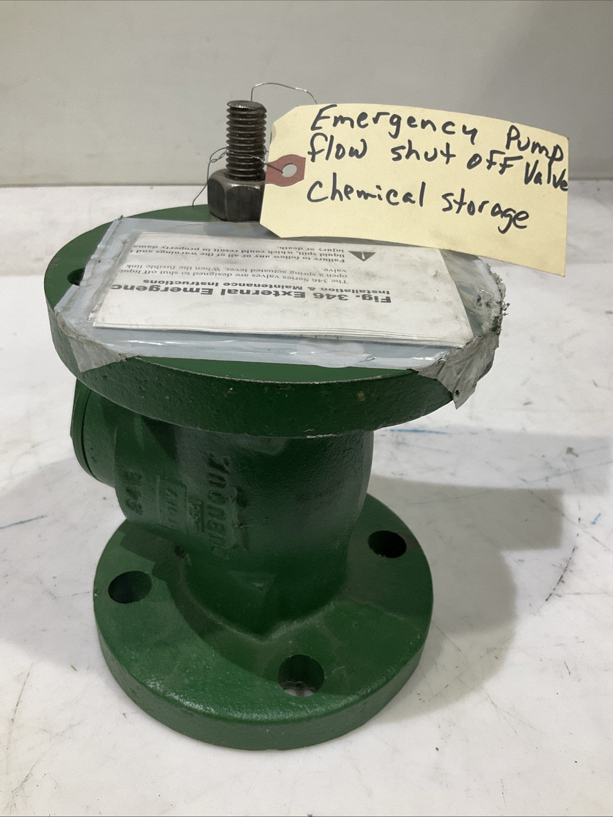DUBUQUE   346FDI0200AV   EXTERNAL  EMERGENCY  PUMP FLOW SHUT OFF  VALVE  H3C