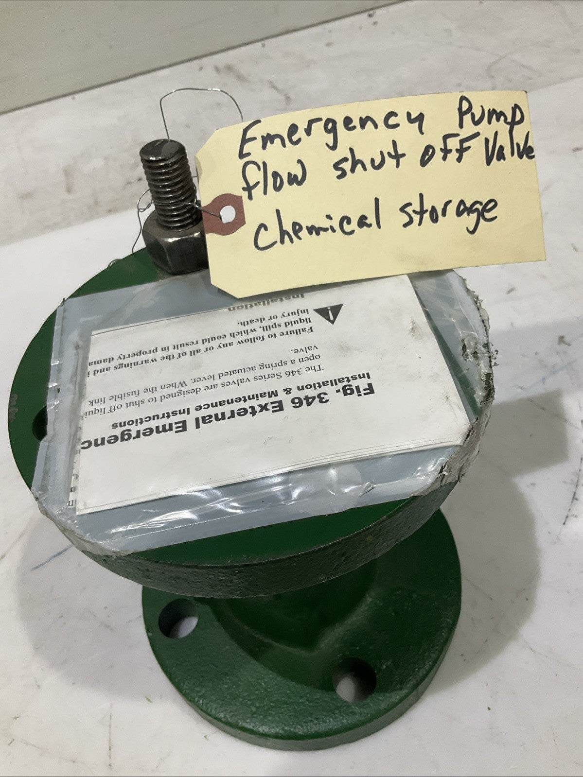 DUBUQUE   346FDI0200AV   EXTERNAL  EMERGENCY  PUMP FLOW SHUT OFF  VALVE  H3C